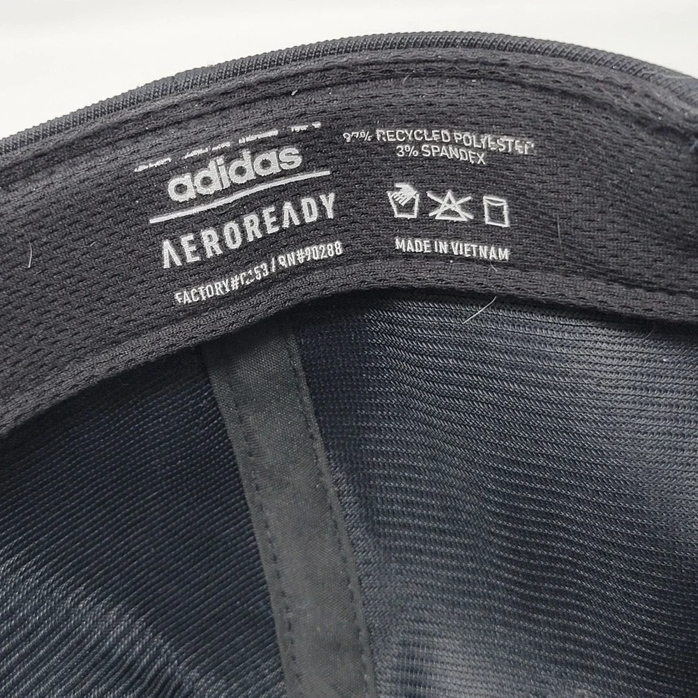 Adidas Aeroready Black Adjustable Baseball Hat Embroidered‎ Logo RN 90288